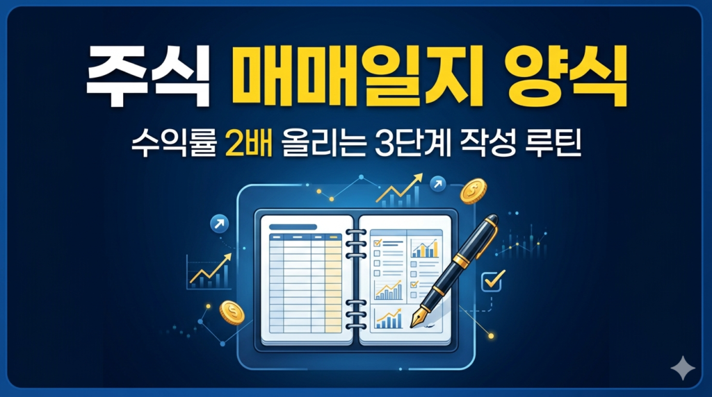 주식 매매일지 양식 서식과 수익률을 2배 올리는 3단계 작성 루틴 블로그 썸네일