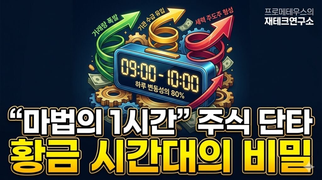 주식 단타 시간대 분석 및 장 초반 오전 매매 타이밍 수급 인포그래픽 썸네일