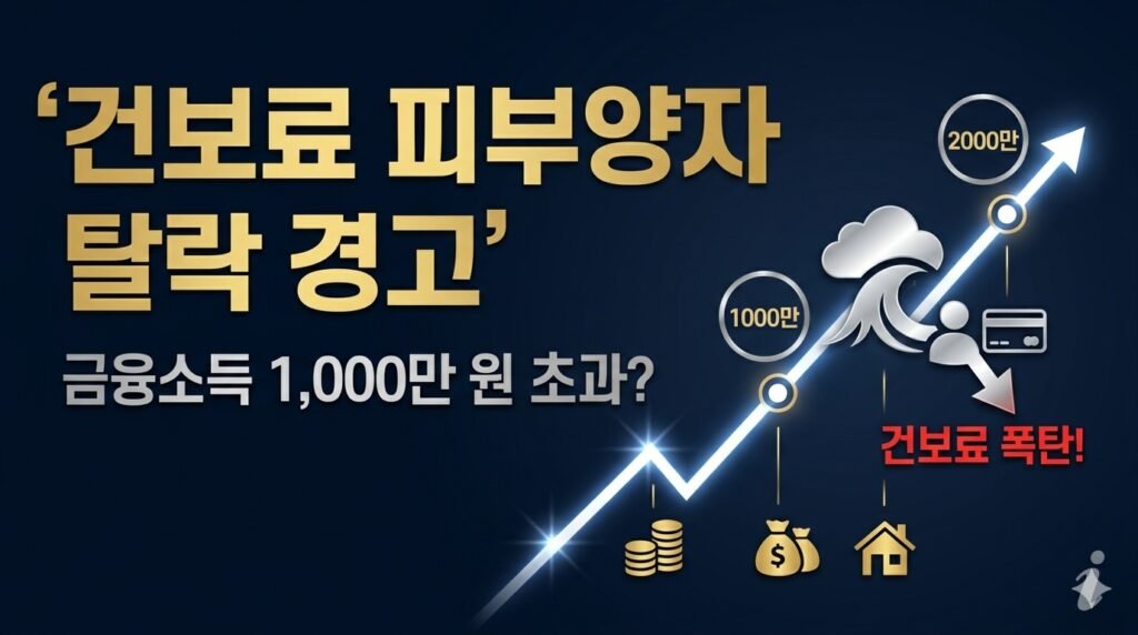 배당소득 건강보험료 피부양자 자격 요건 탈락 기준 및 고배당 주식 절세 분산 투자 전략 인포그래픽 썸네일