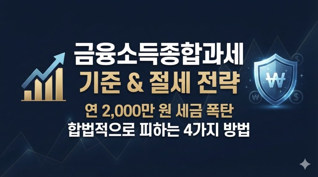 금융소득종합과세 기준 연 2000만원 세금 폭탄 합법적으로 피하는 4가지 방법 절세 전략 썸네일
