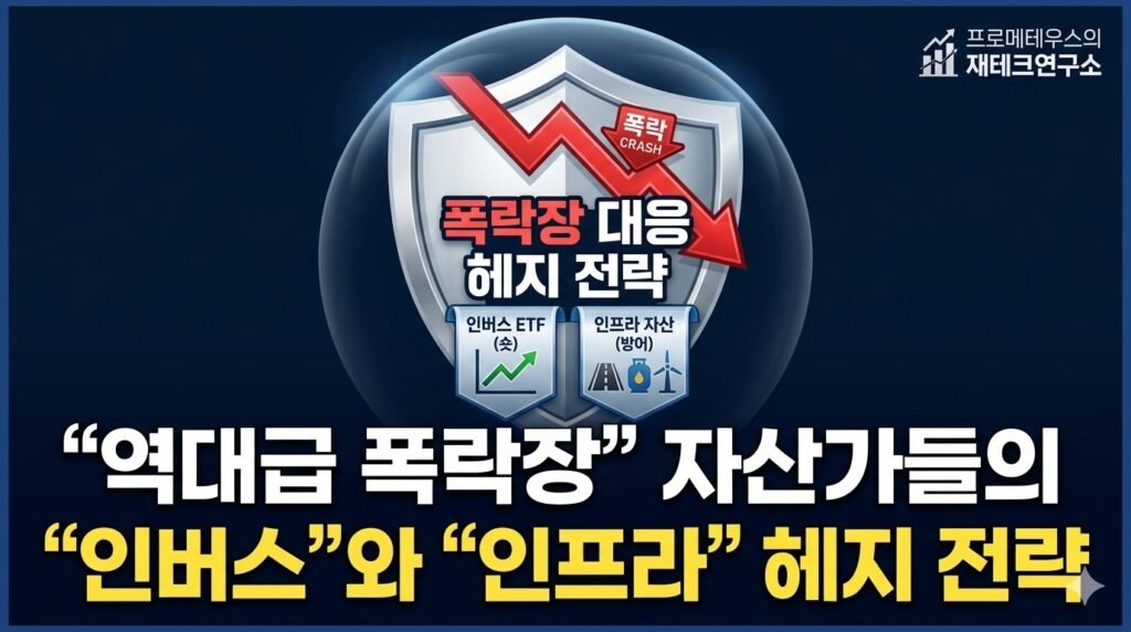 주식 폭락장 대응을 위한 인버스 ETF 및 인프라 자산 배분 헤지 전략 인포그래픽 썸네일