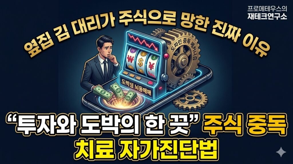 주식 투자 중독 증상 자가진단 및 주식 중독 치료 마인드셋 교정 인포그래픽 썸네일